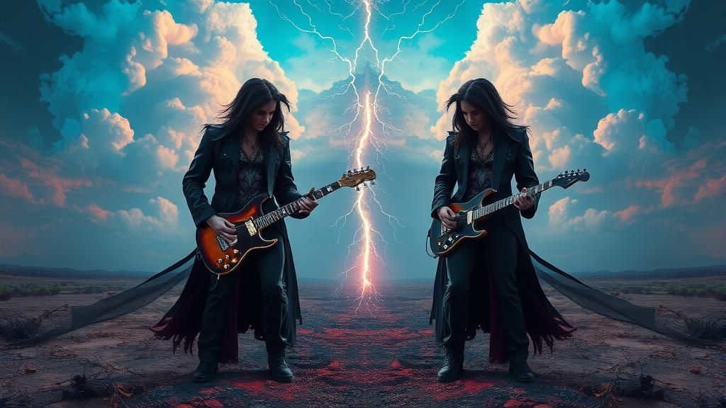 Fantasy Rock Musician in Post-Apocalyptic Wasteland