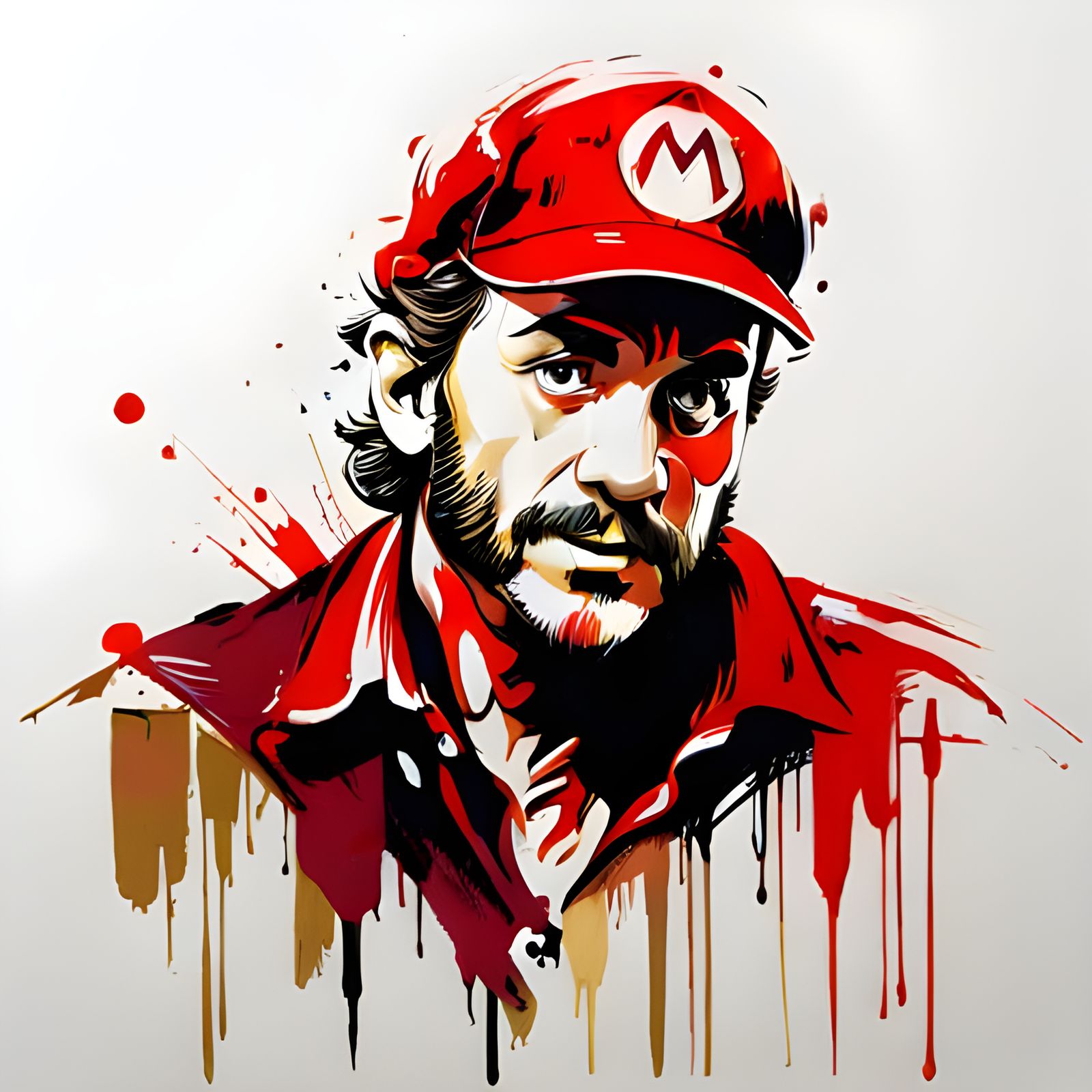 Mario Bros Rendered in Mixed Artistic Styles