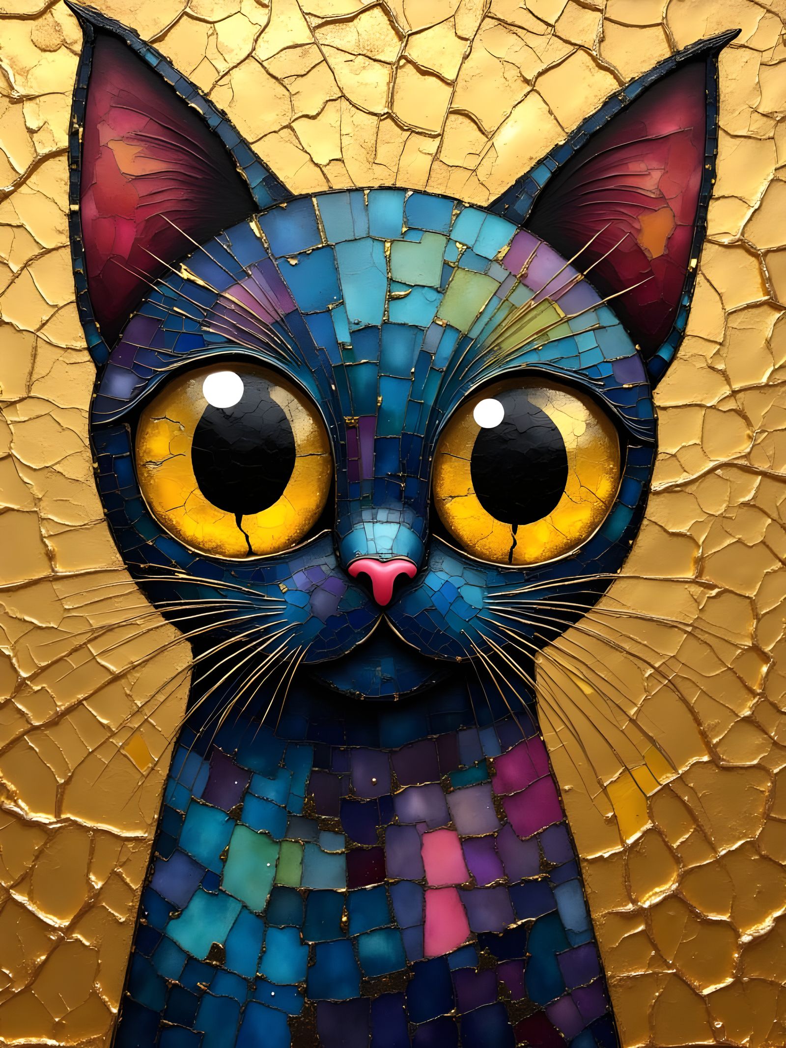 Patches, the Stained-Glass Cat