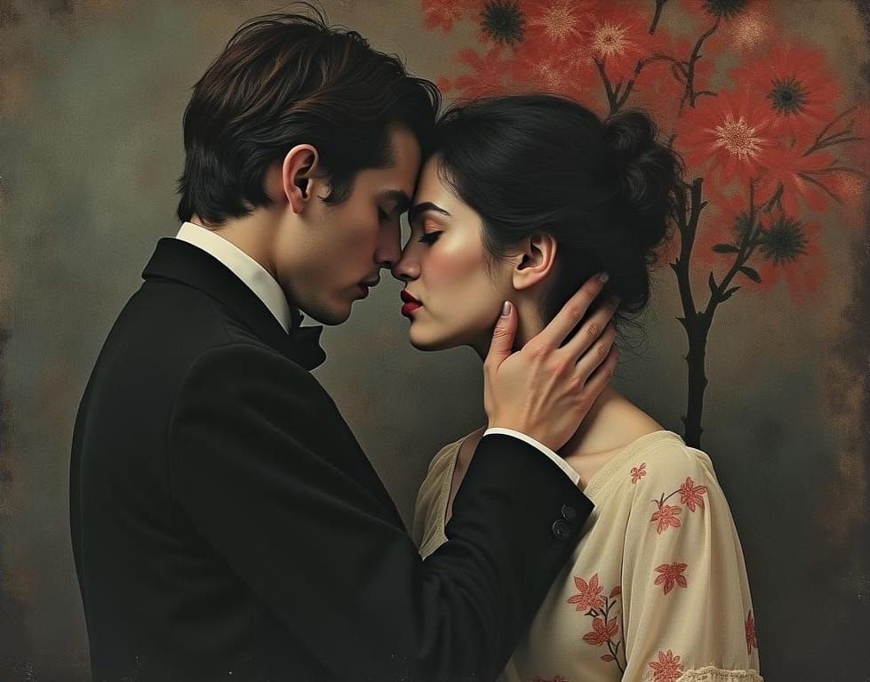 Surreal Portrait in Mixed Media Style