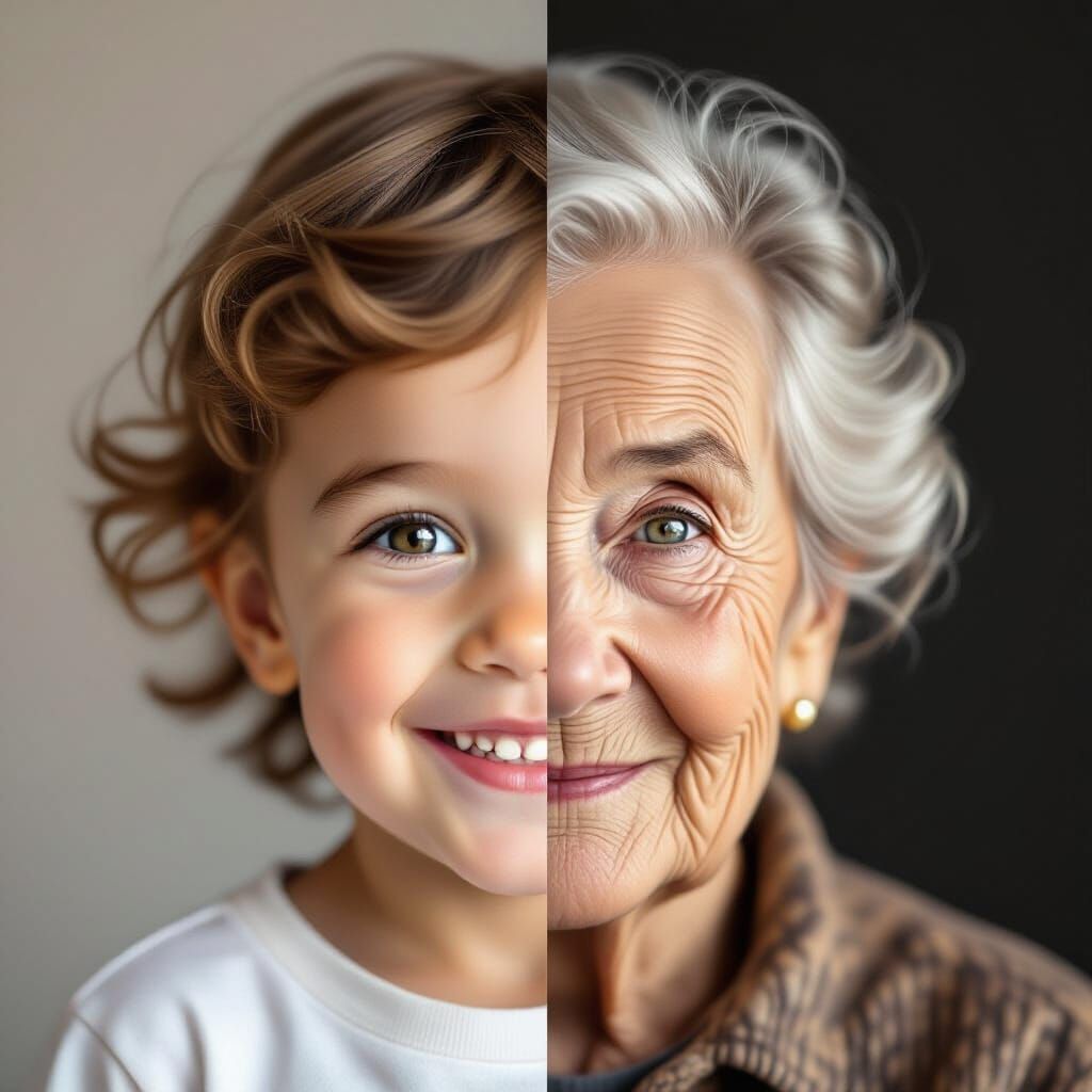 Child to Elder: A Whimsical to Hyperrealistic Portrait