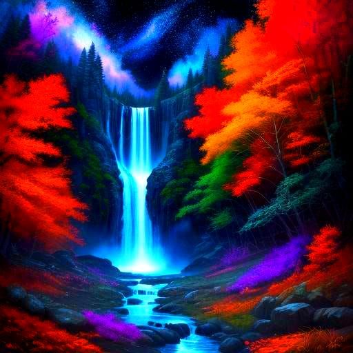 Mystical Wolf by Autumn Waterfall: Astral Illustration