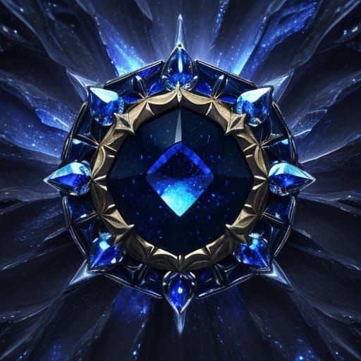 Glimmering Sapphire Gemstone Macro Photography