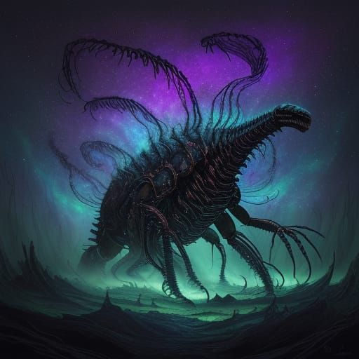 Ethereal Cosmic Centipede Unfolds in Hypnotic, Otherworldly ...