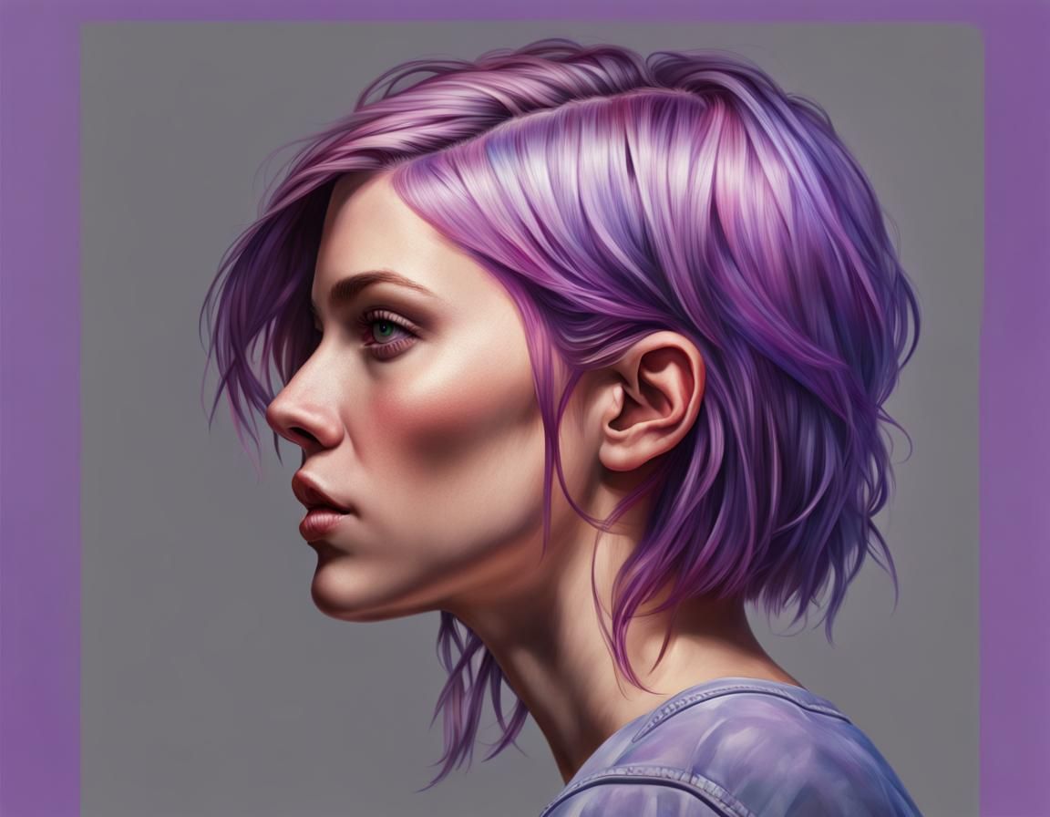 Molly Carpenter Portrait in Hyperrealistic Splash Art
