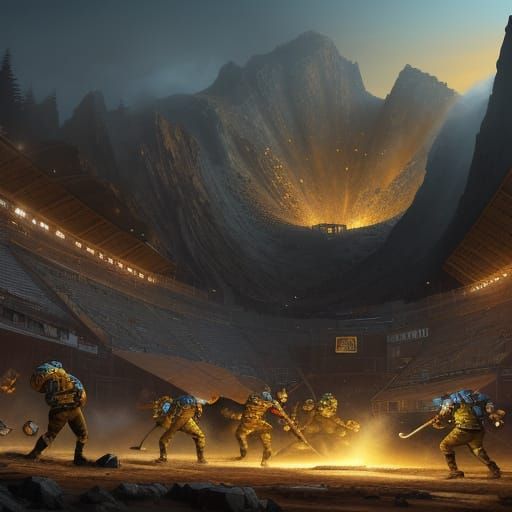 Gold Miners vs Seahawks in Mining Camp Stadium