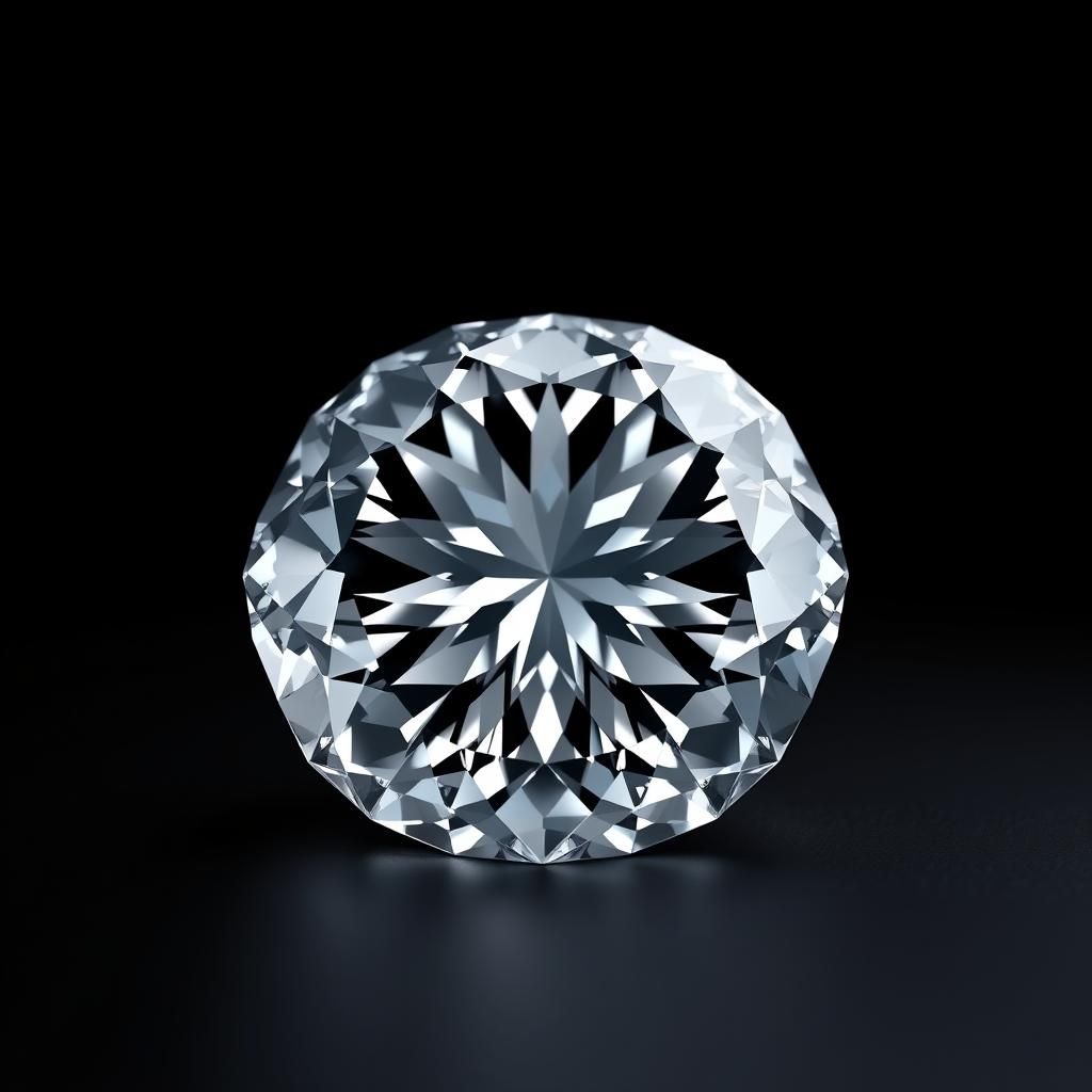 Crystal Diamond in Dramatic Lighting: High-End Jewelry Photo...