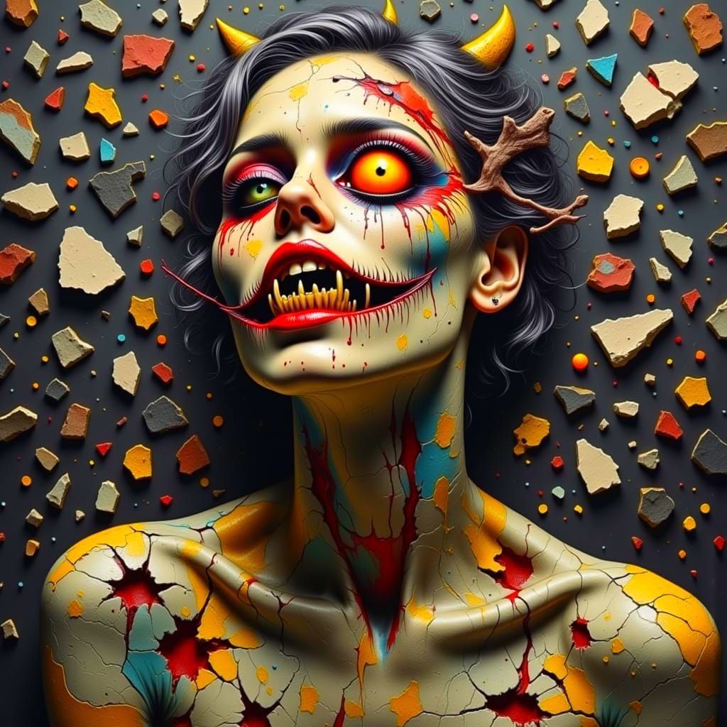 A Soul Shattered in a Cosmic Dance of Demons