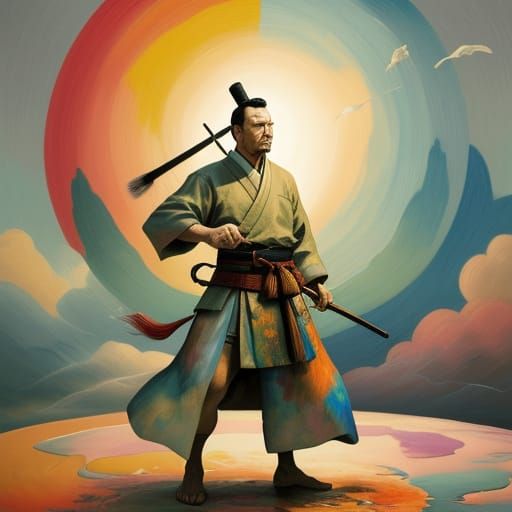 Samurai zatoichi meet Paul Klee paint world