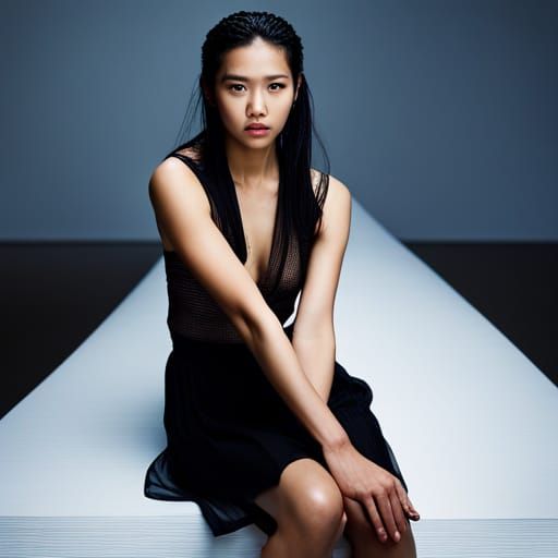 Beautiful Asian Woman Portrait in Photorealistic Style