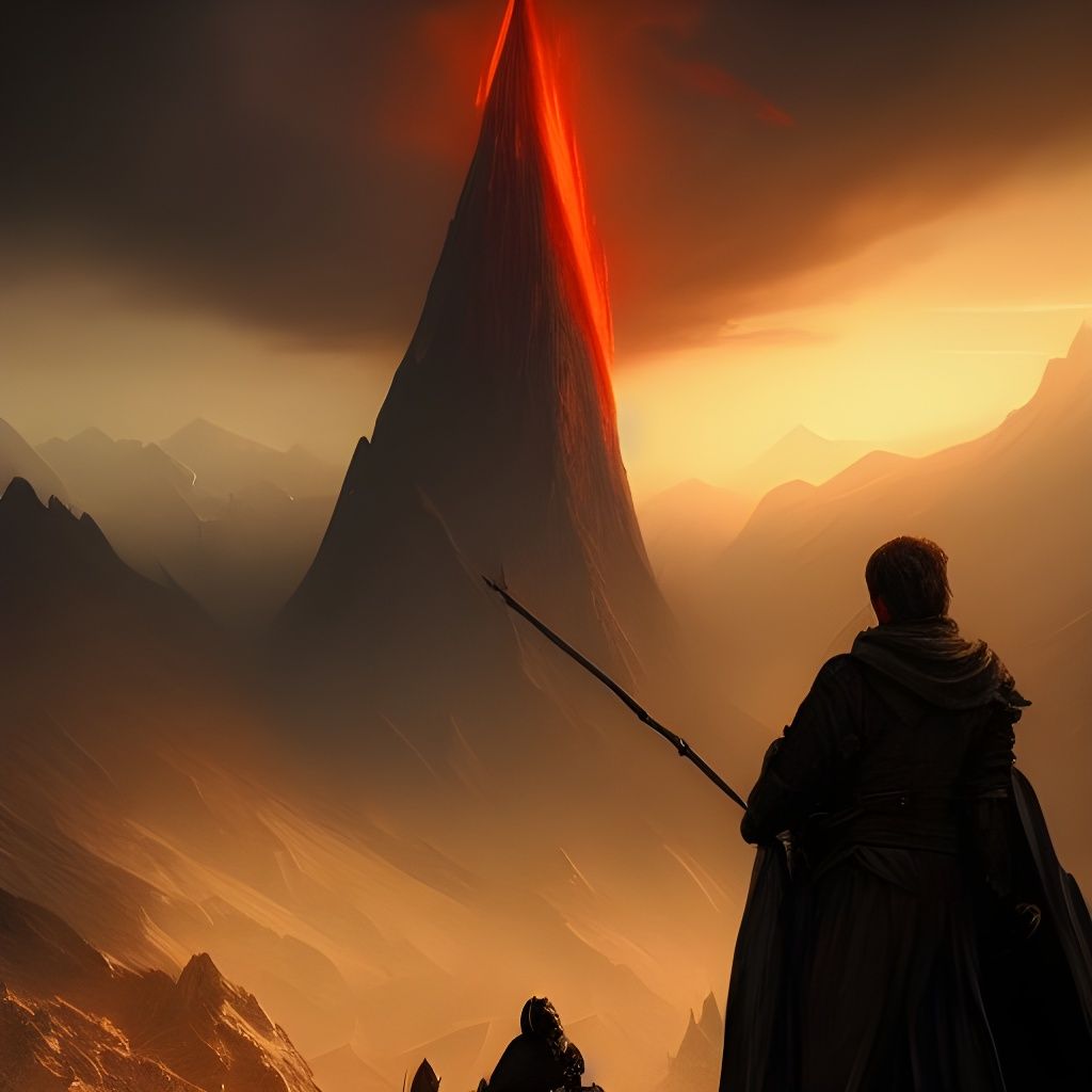 Dark Fantasy Mordor Landscape in 8K Resolution