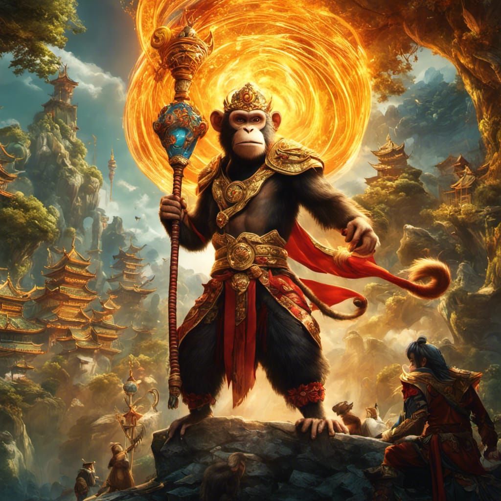 Monkey King in Fantasy Land Comic Art