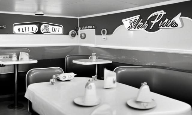 Classic 1950s American Diner Scene