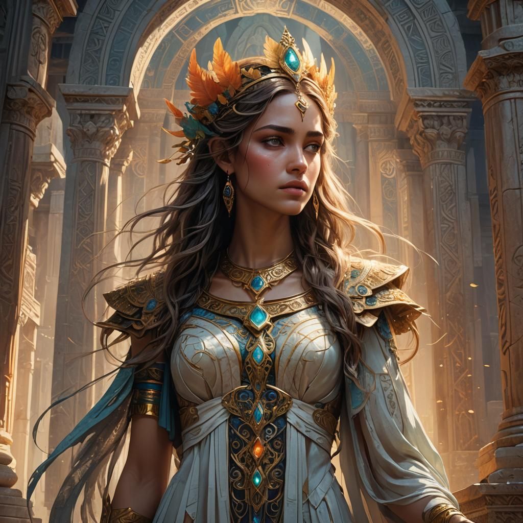 Ras and Persephone at Eris Temple: Hyperrealistic Art