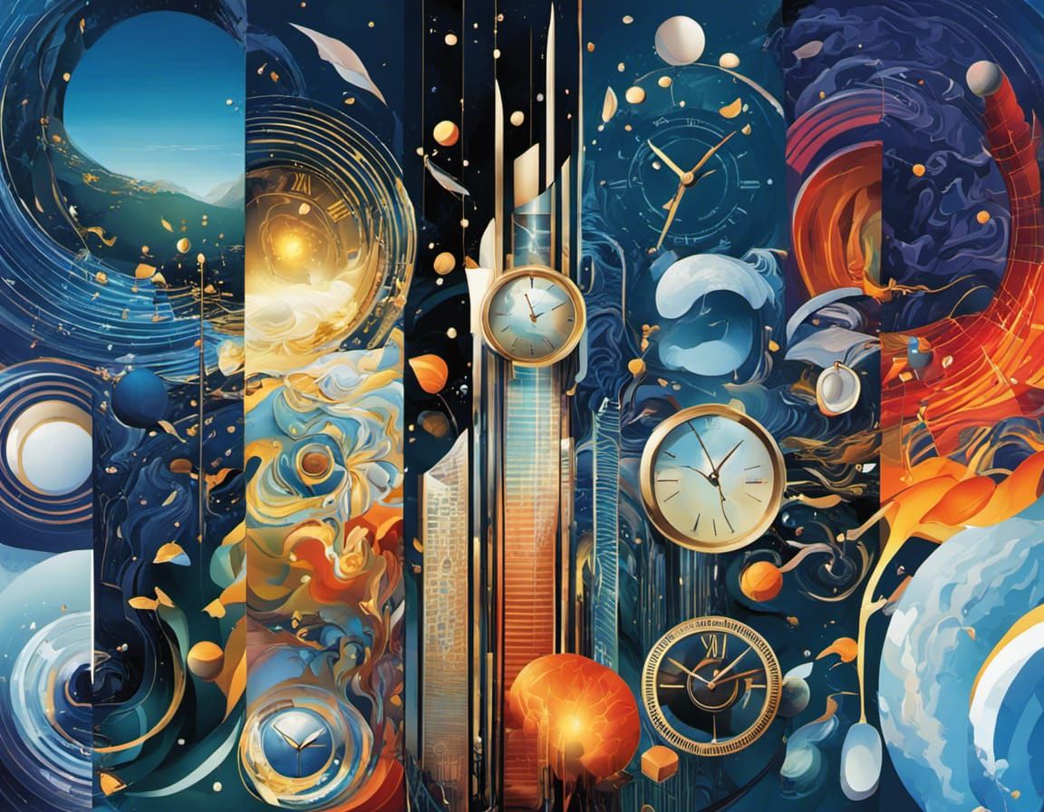 Line Art: Time Illusion with Earth Elements