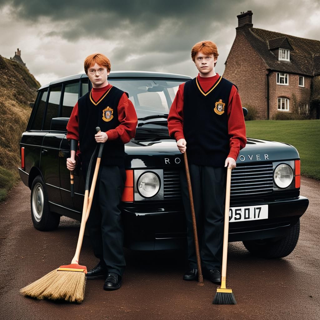 Harry Potter and Ron Weasley as Roadmen