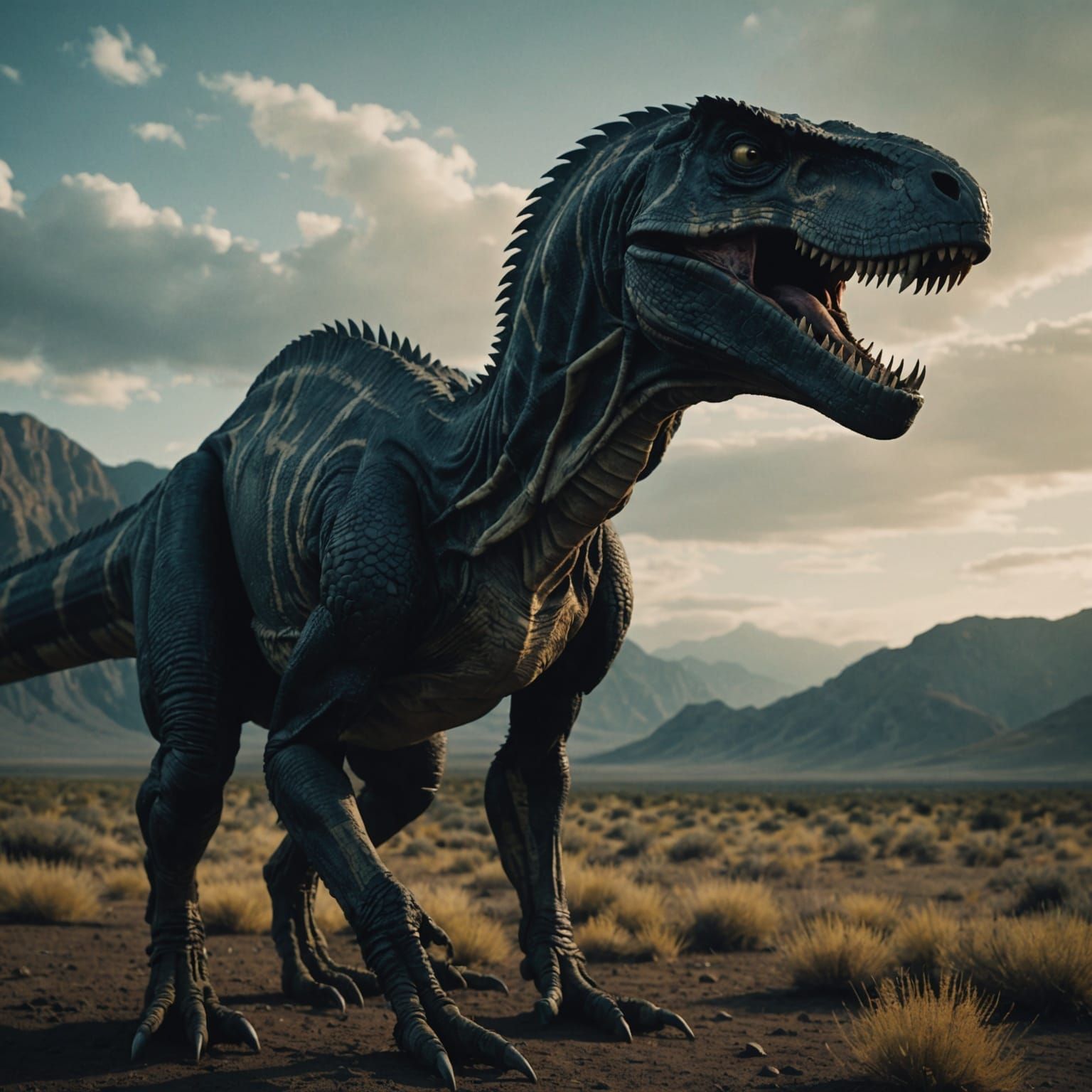 Dramatic Cinematic Scene with Atmospheric Lighting