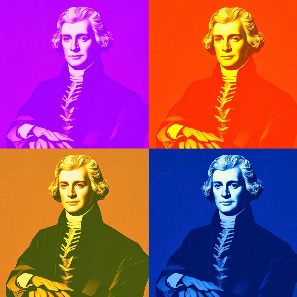 Thomas Jefferson as Pop Art Diptych