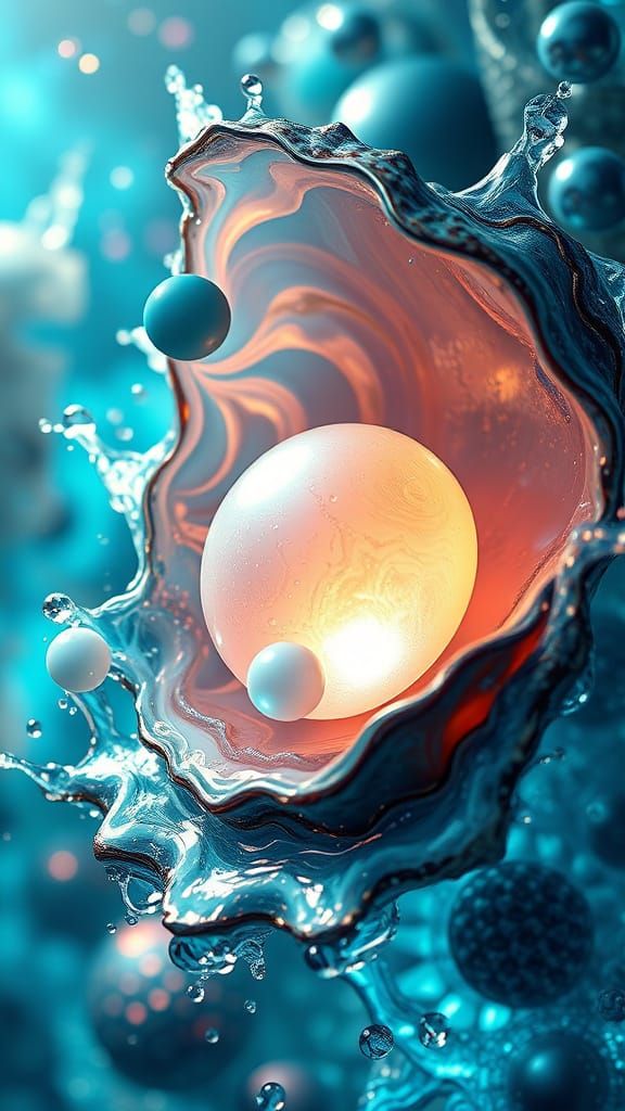 Luminous Pearl in Oyster Shell: Surrealist Hyperrealism