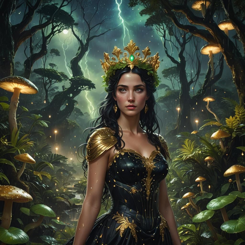 Aphrodite in Starry Rainforest