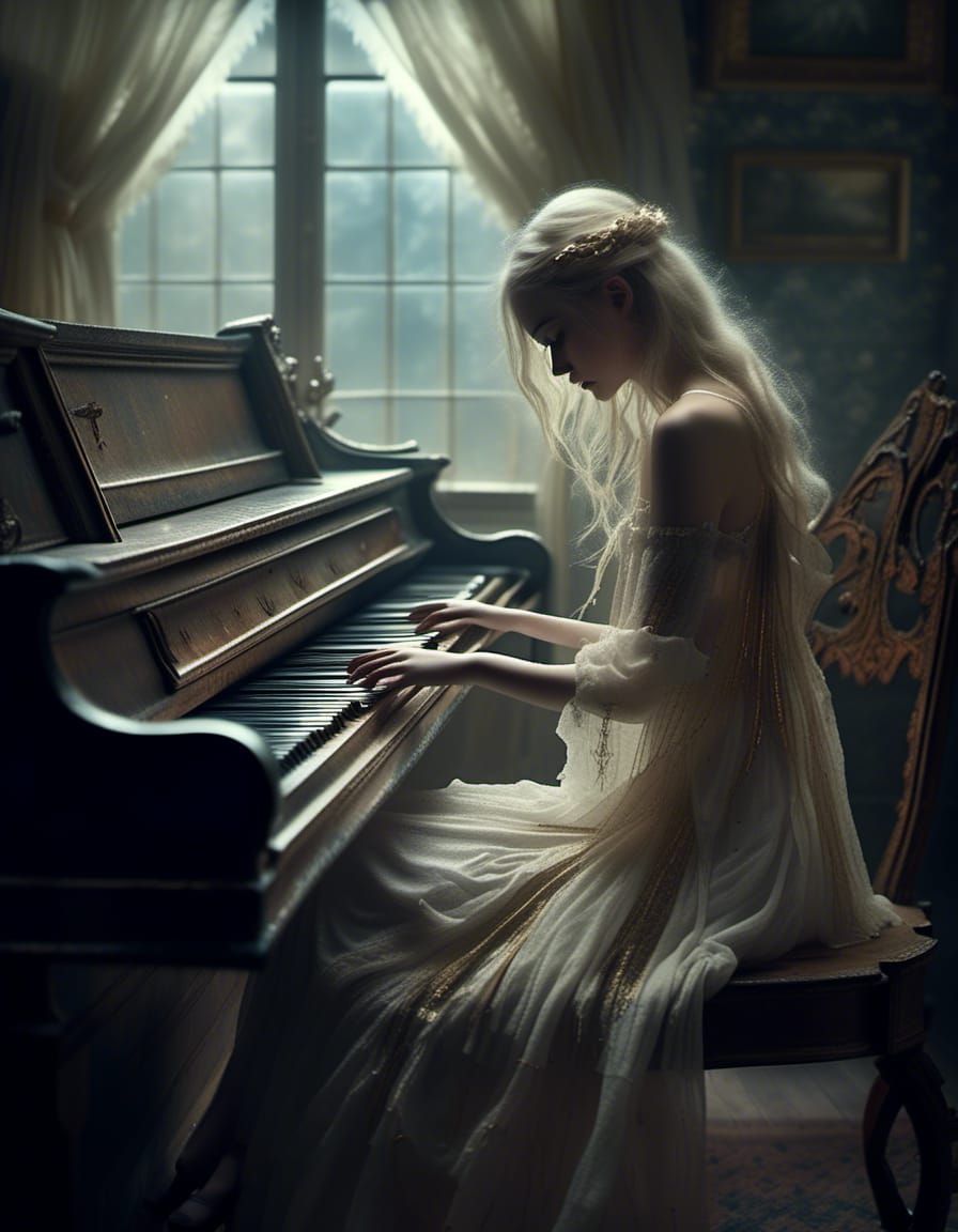 Sitting here wasted and wounded
With this old piano
Trying hard to capture
The moment this morning I don't know
'Cause a...