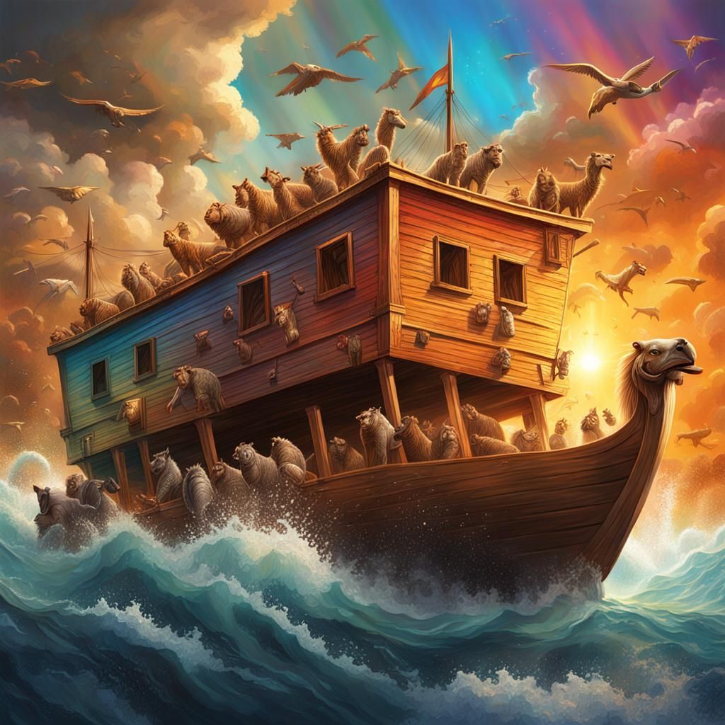 Hyperrealistic Noah's Ark Splash Art