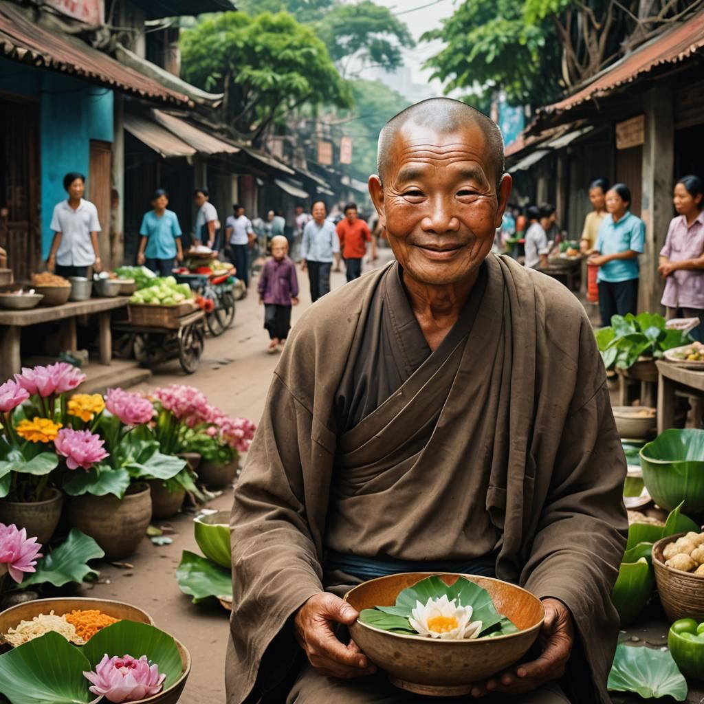 Buddha's Serene Smile in Vietnam: A Portrait of Peace