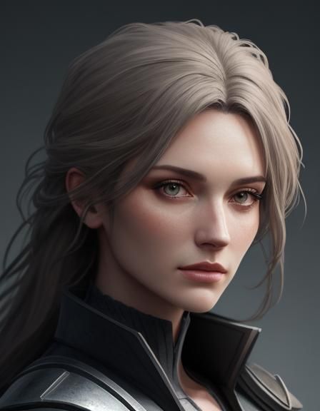 Girl Head and Shoulders Portrait in 8k Resolution