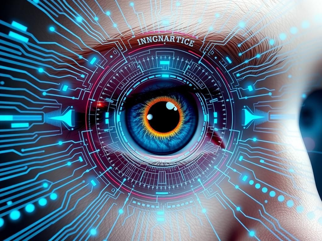 Incredible Biometric imagineer retina ultra detailed hologra...