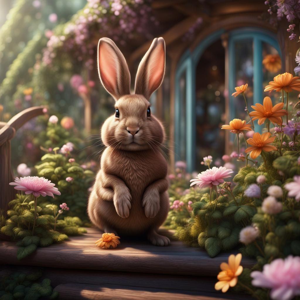 Bronwyn, familiar enjoying her home