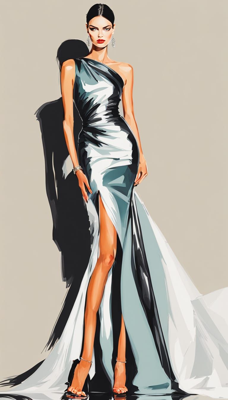 Elegant Fashion Portrait in Luxurious Style