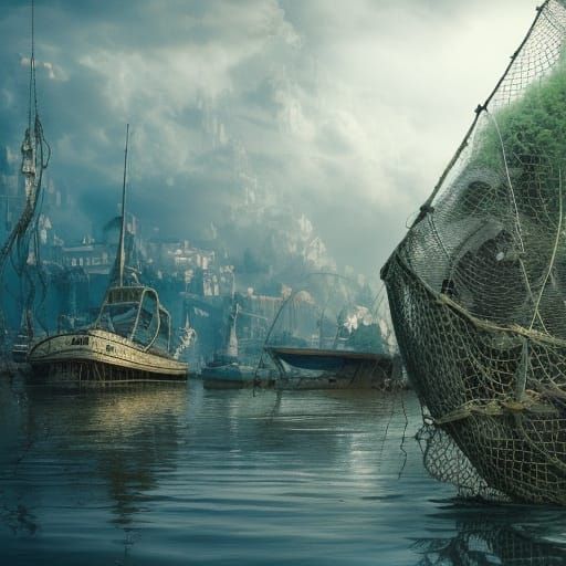 Epic Fishing Net: Digital Matte Painting
