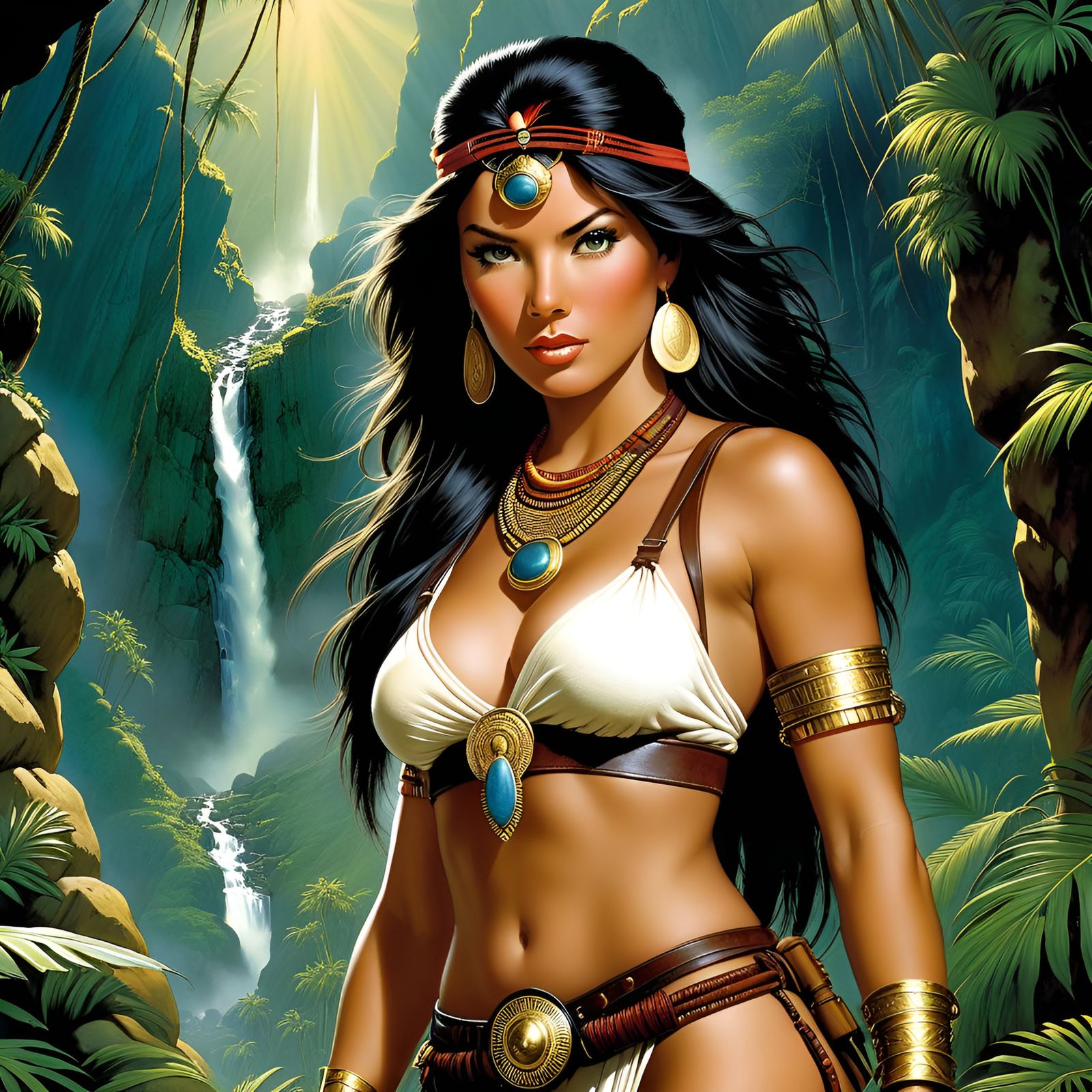 Incan Treasure Hunter Suyana, Fantasy Art Style
