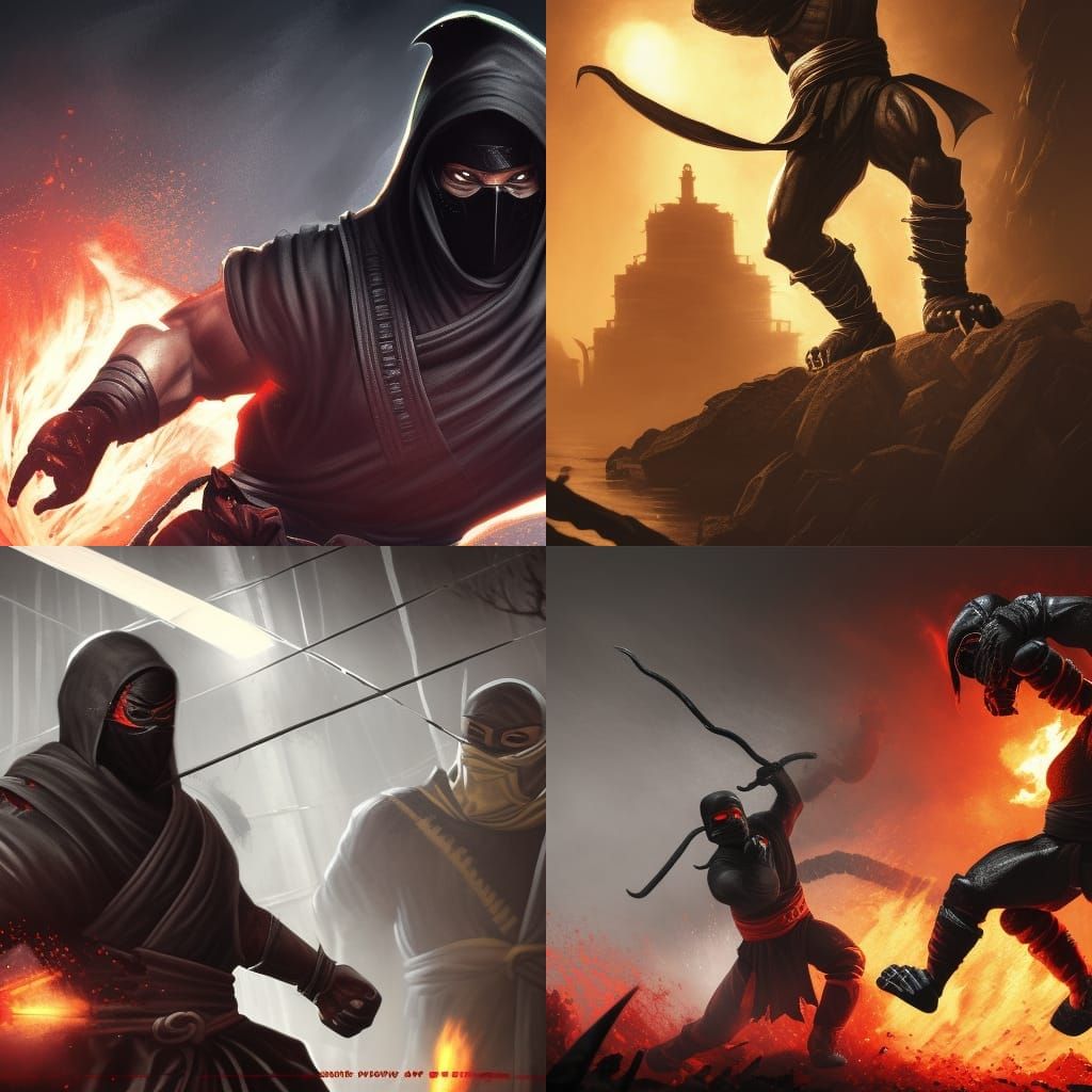 Epic Bloody Fight in Dark Fantasy Style