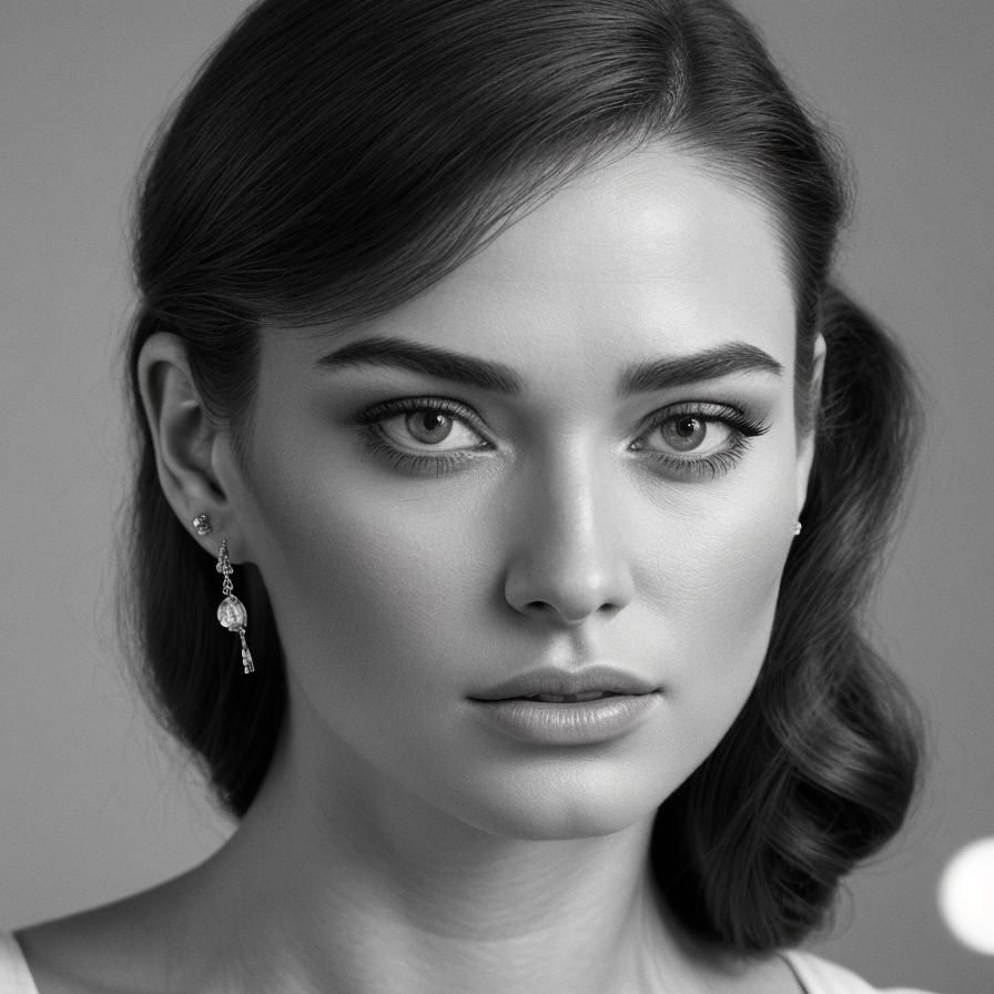 Hyperrealistic Portrait of a Timeless Hollywood Beauty