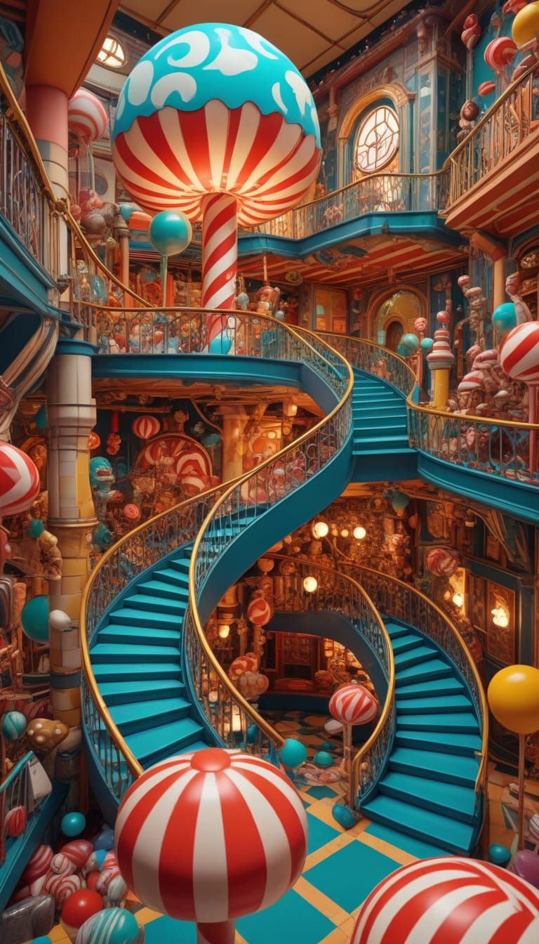 Whimsical Wonka Wonderland in Hypermaximalist Style
