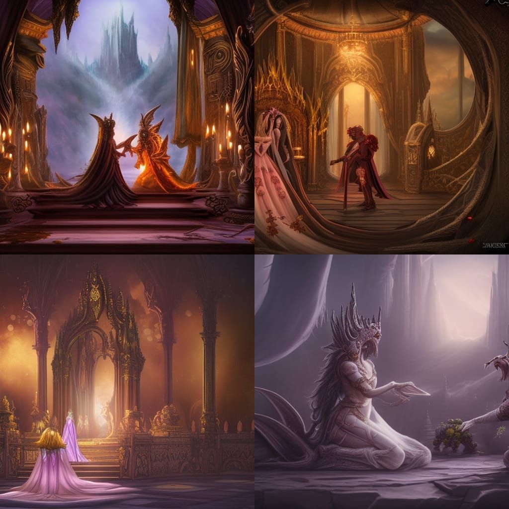 Demon Prince Proposal: Detailed Matte Painting