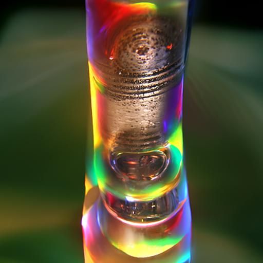 Radioactive Neon Bubbles Refracted Through Prism