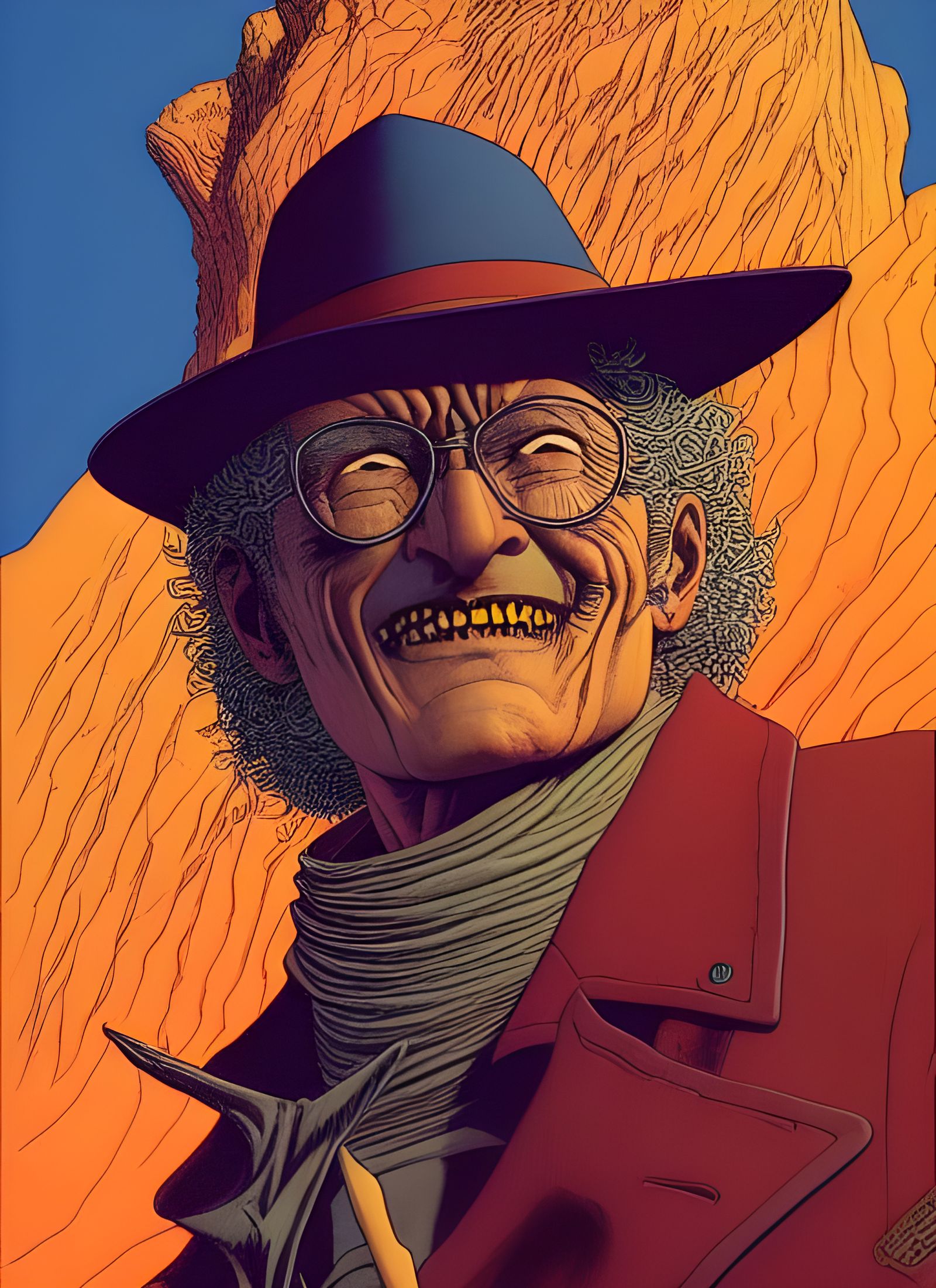 Dangerous Man Portrait in Fantasy Horror Style