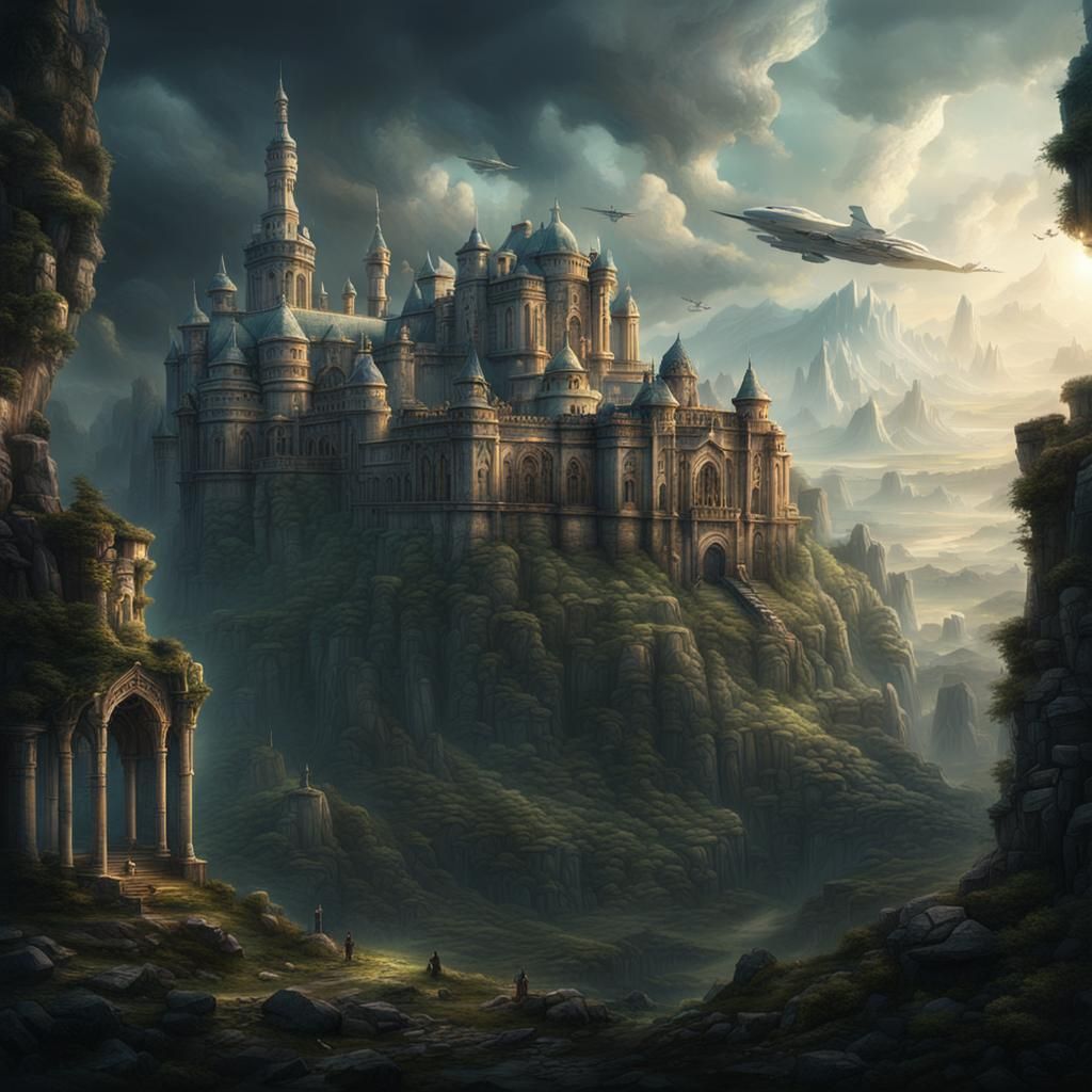 Epic Citadel of Silent Whispers: Digital Matte Painting