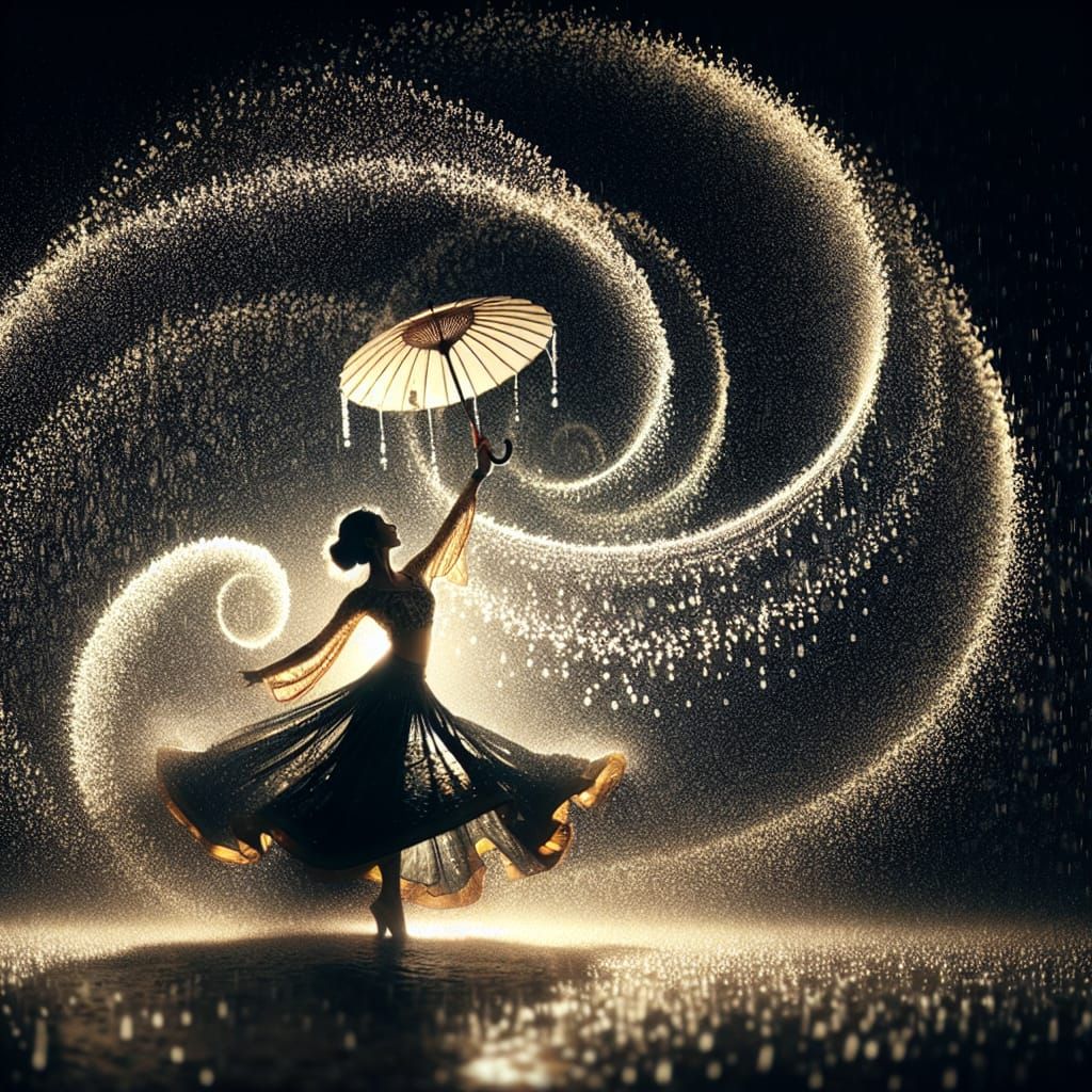 Rain Dancer: A Double Exposure Photograph