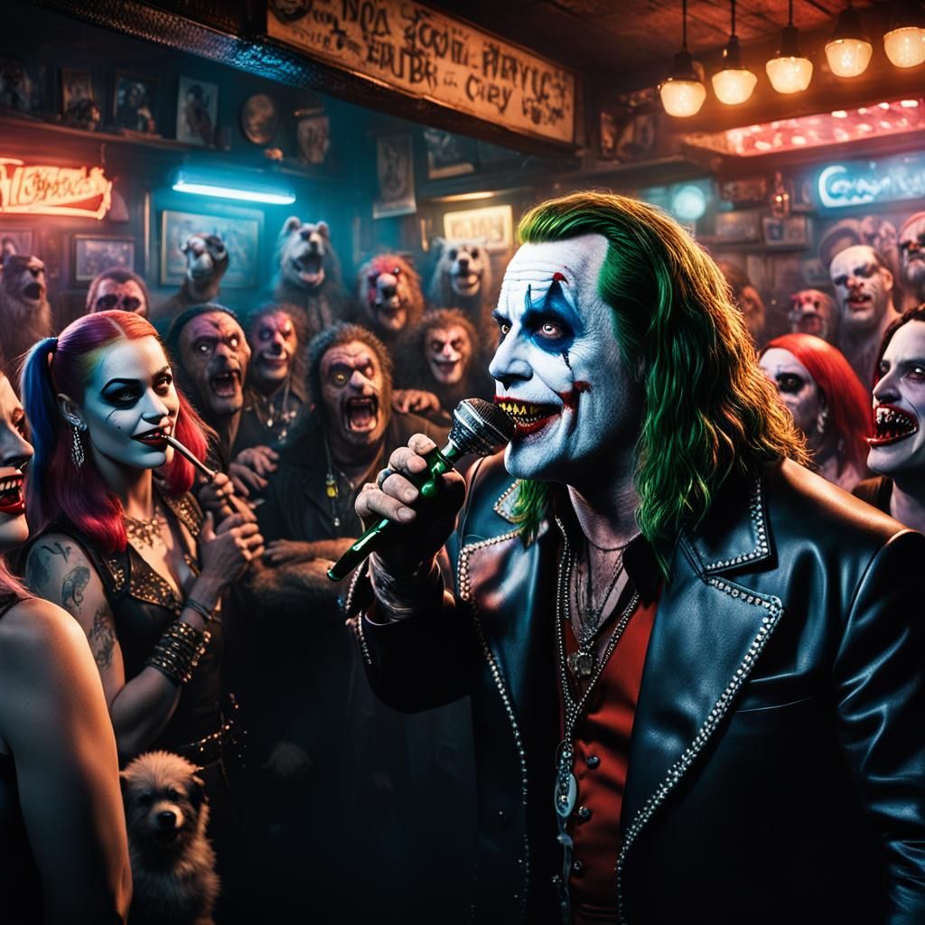 THE JOKER SINGING KAREOKE