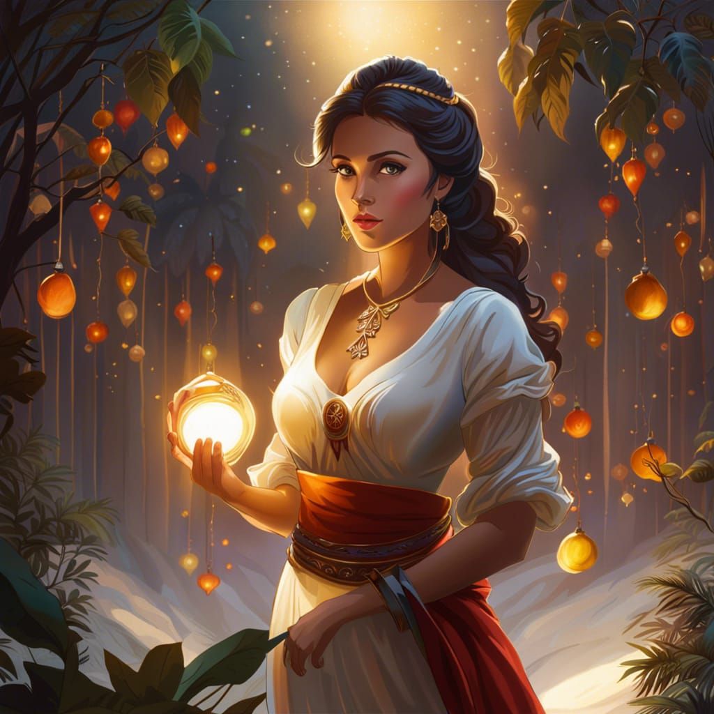 Woman in a white dress