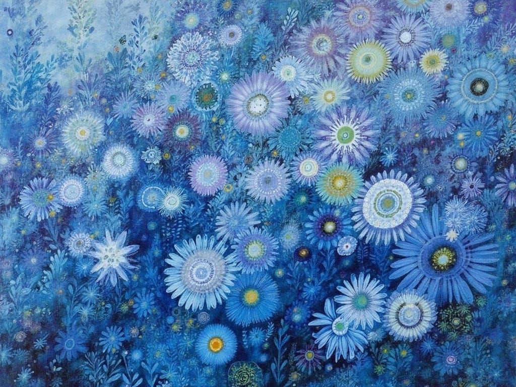 Glamorous Flowers in Whimsical Purple Twilight