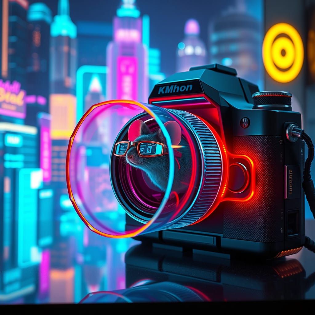 Cyberpunk Camera Captures Neon Dreamscape