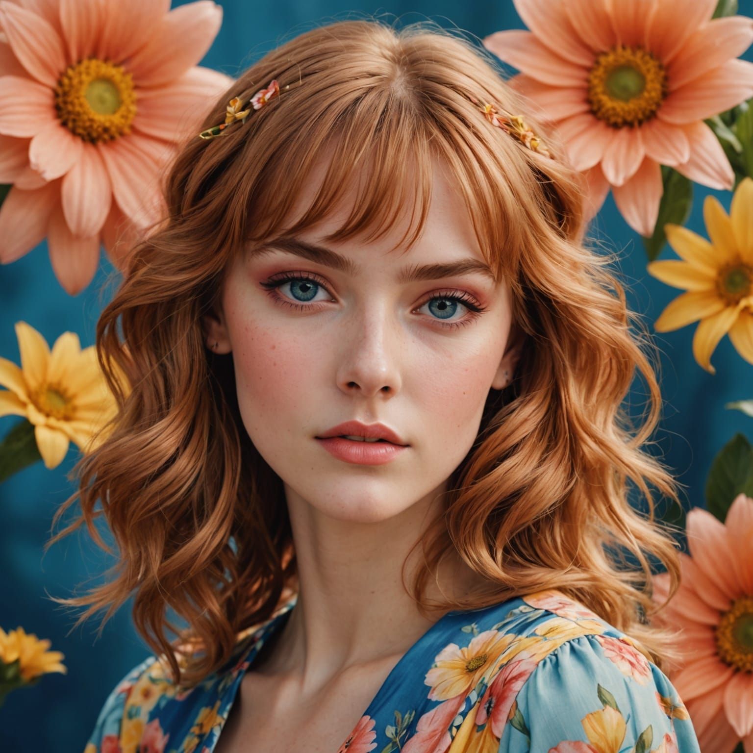 Fantastical Female in a Vibrant Sundress