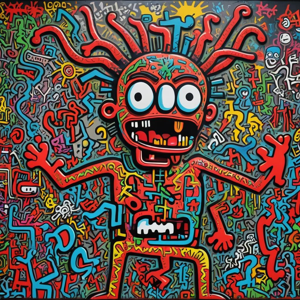 Vibrant 3D Art: Bronchogenic Demonization of Hunchback