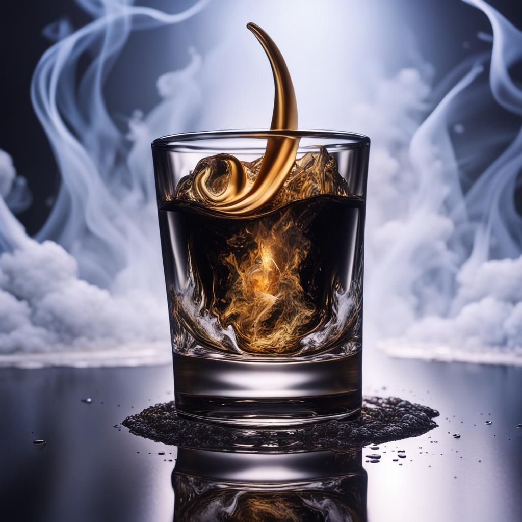 Iridescent Vodka in Starlight Shot Glass