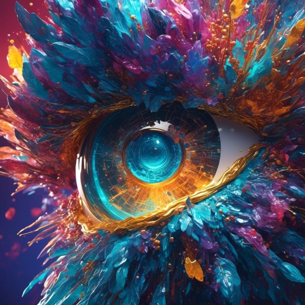 Dramatic Philosophical Mask in Hyperrealistic Splash Art