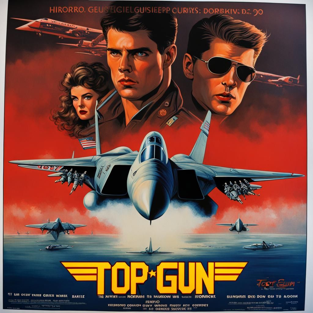 Dark Top Gun 2 Poster in Horror Style
